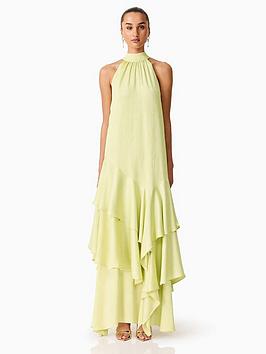 Elliatt Varella Halter Gown - Green