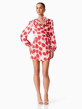 Elliatt Melia Long Sleeve Mini Dress - Pink