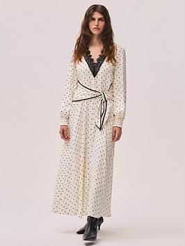 Mint Velvet Spot Print Scarf Maxi Dress - Cream