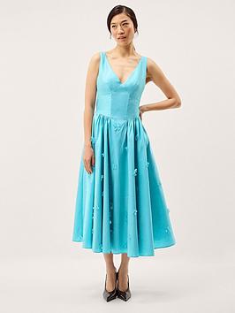 Monsoon Odette 3D Dress - Blue