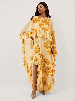 Monsoon Joanna Floral Cape Maxi Dress - Ivory