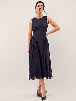 Monsoon Lydia Lace Dress - Blue