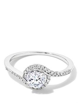 Created Brilliance Esme 9Ct White Gold 0.66Ct Tw. Lab Grown Diamond Wrap Engagement Ring