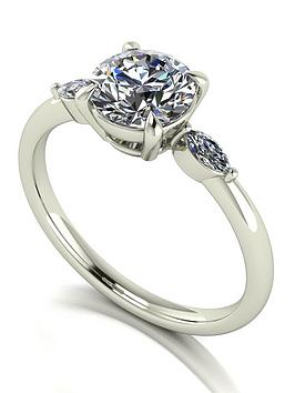 Moissanite 9Ct White Gold Lady Lynsey 1.4Ct Total Moissanite Solitaire Ring