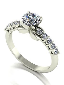 Moissanite 9Ct White Gold Lady Lynsey 1.10Ct Moissanite Solitaire Ring
