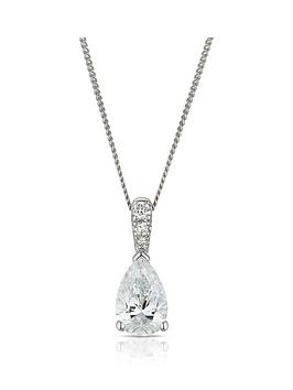 Harriet 9Ct White Gold 0.50Ct Lab-Grown Diamond Pear Pendant Necklace