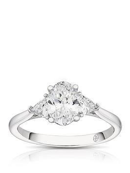 Harriet Platinum Oval Trilogy 1.25Ct Lab Grown Diamond Ring