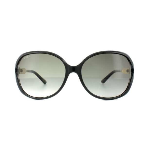 Gucci Womens Sunglasses 0076S 002 Black Gold Grey Gradient - One Size