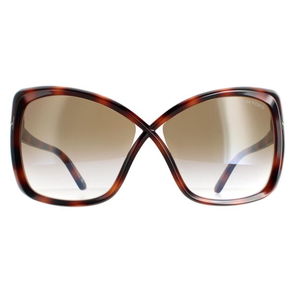 Tom Ford Butterfly Womens Blonde Havana Brown Gradient FT0943 Jasmin Sunglasses - One Size