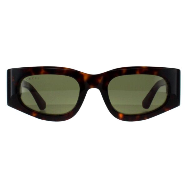 Gucci Rectangle Womens Havana with Green and Red GG1664S - Brown - One Size