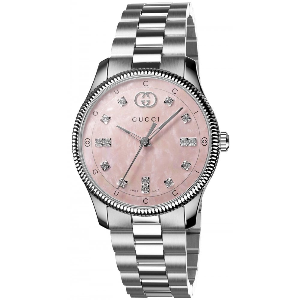Gucci Womens YA1265062 G-Timeless 29mm Ladies Watch - Silver Stainless Steel - One Size