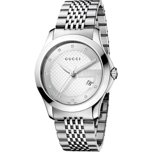 Gucci Womens YA126404 G-Timeless Silver Dial Mens Watch - One Size