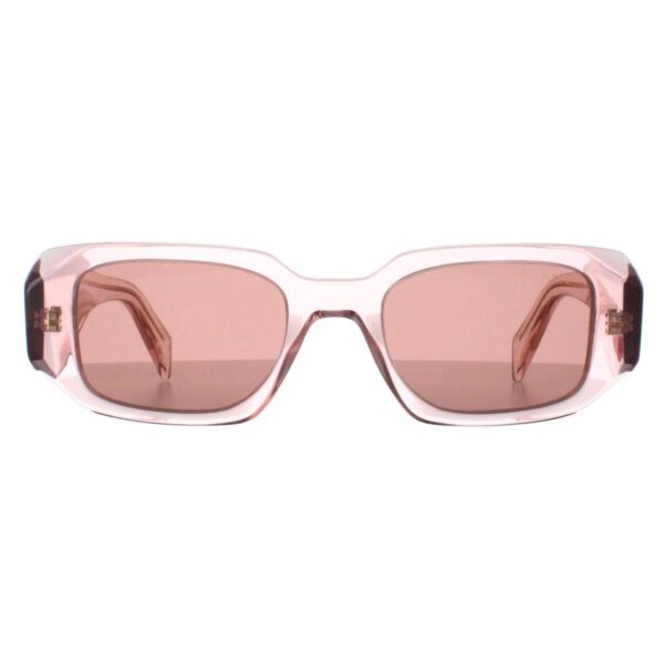 Prada Rectangle Womens Transparent Peach Light Brown PR17WS - Pink - One Size