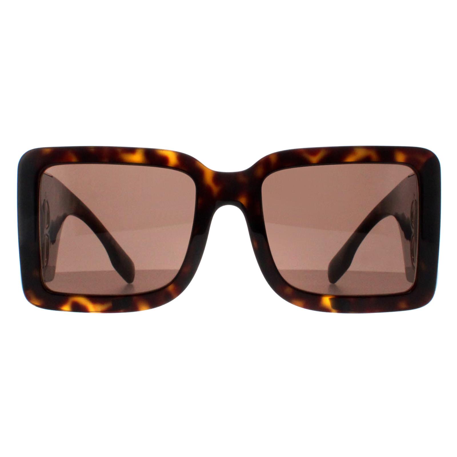 Burberry Square Womens Dark Havana Brown BE4406U - One Size