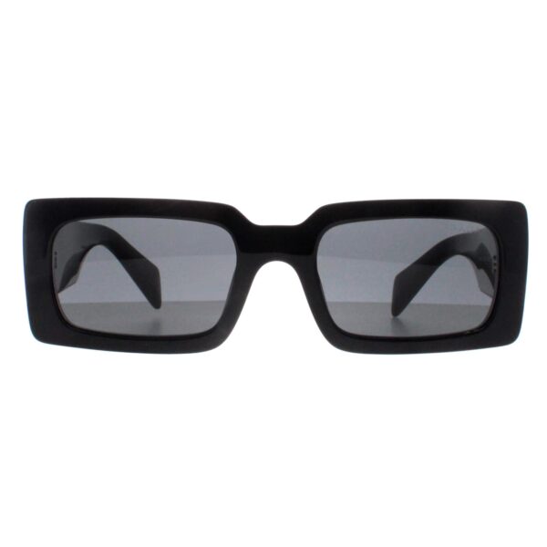 Prada Rectangle Womens Black Dark Grey PRA07S - One Size