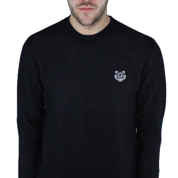 Kenzo Mens F855PU2233AD Jumper - Black Cotton - Size Medium