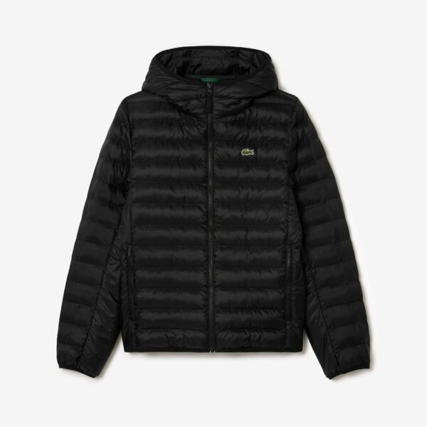 Short Padded Jacket with Water-Repellent Coating