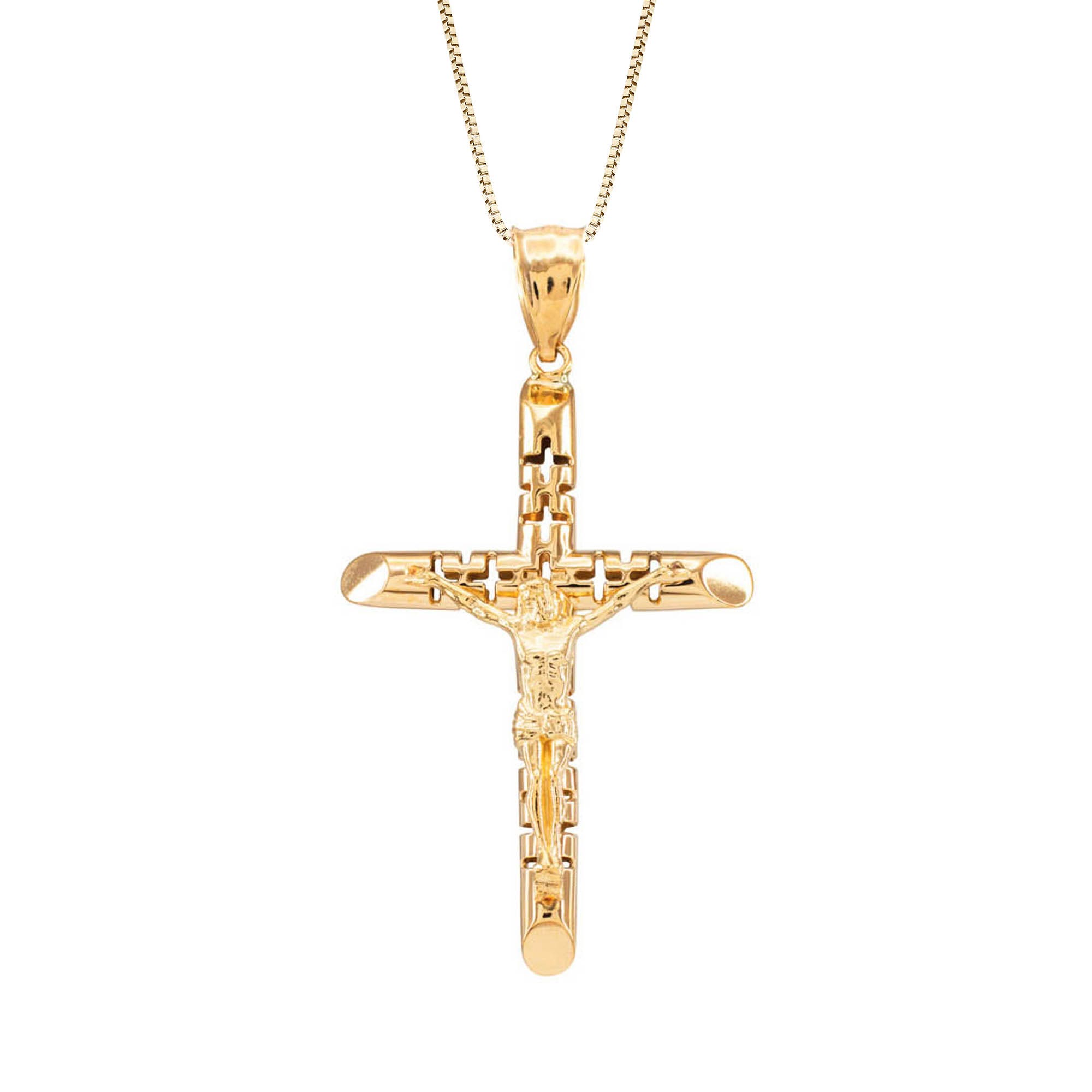 Love Cross Pendant Necklace in 9ct Gold