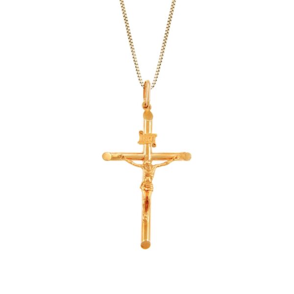 Men's Cross Pendant Necklace in 9ct Gold