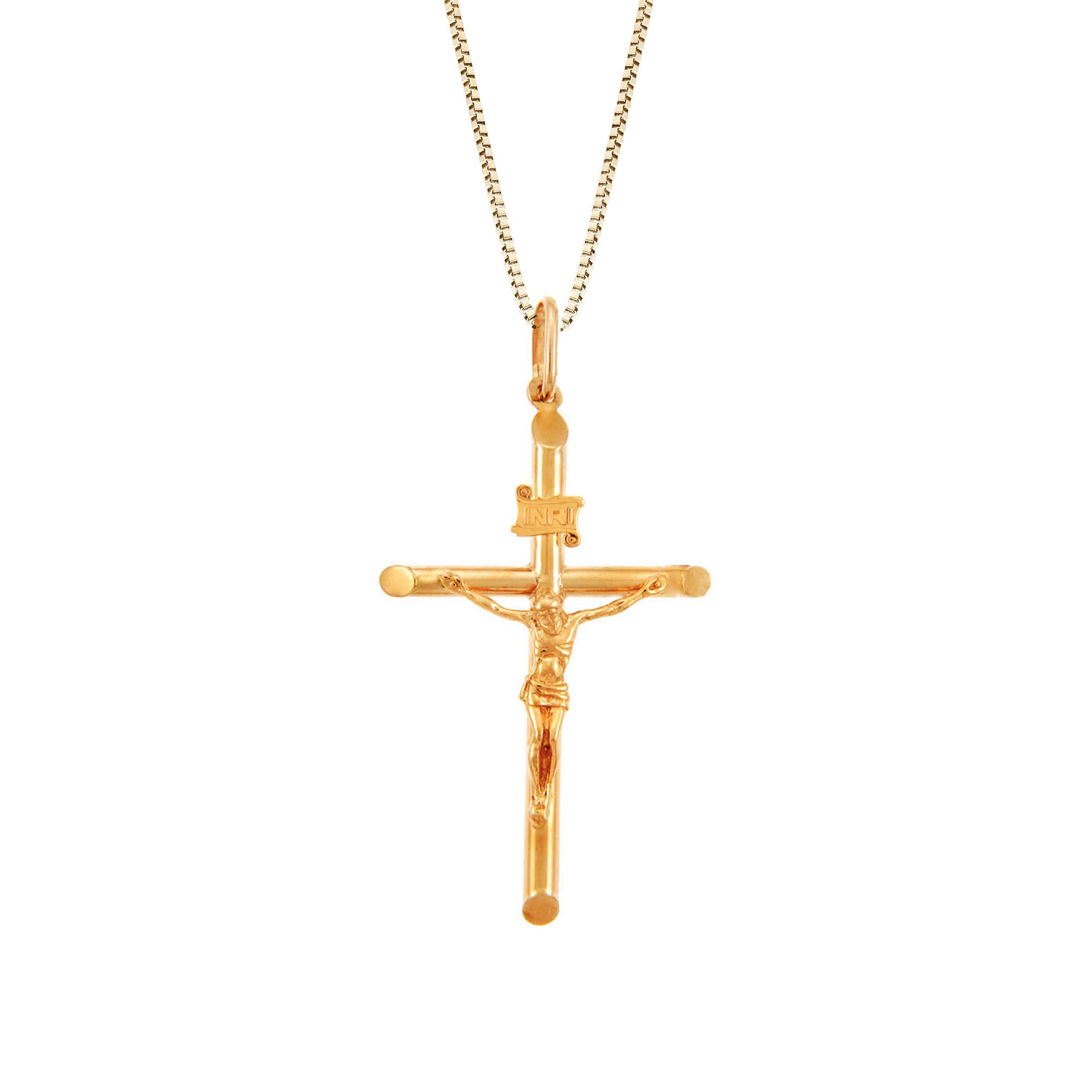 Men's Cross Pendant Necklace in 9ct Gold