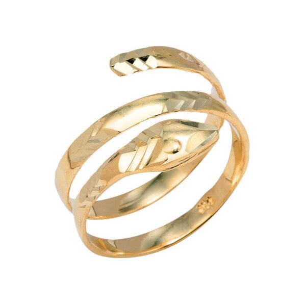 Coiled Snake Ring in 9ct Gold