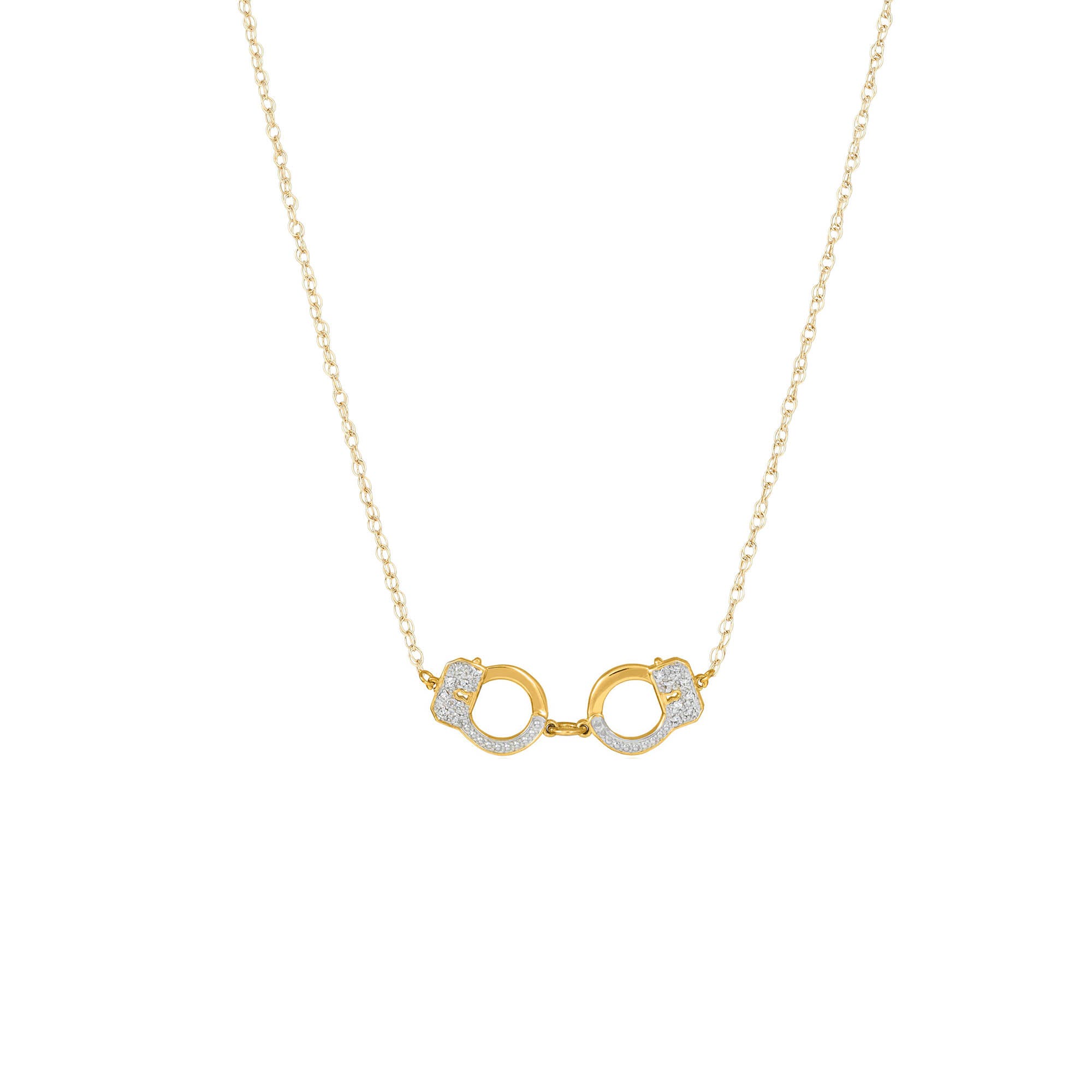 Diamond Locked Away Pendant Necklace in 9ct Gold