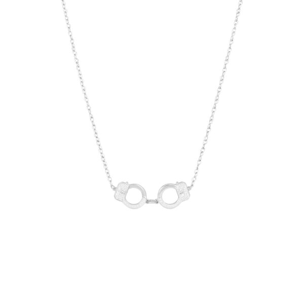 Diamond Locked Away Pendant Necklace in 9ct White Gold