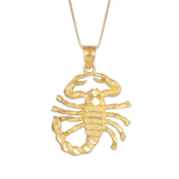 Men's Scorpion Pendant Necklace in 9ct Gold