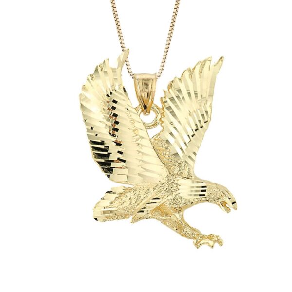 Men's Eagle Charm Pendant Necklace in 9ct Gold