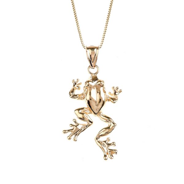 Frog Pendant Necklace in 9ct Gold