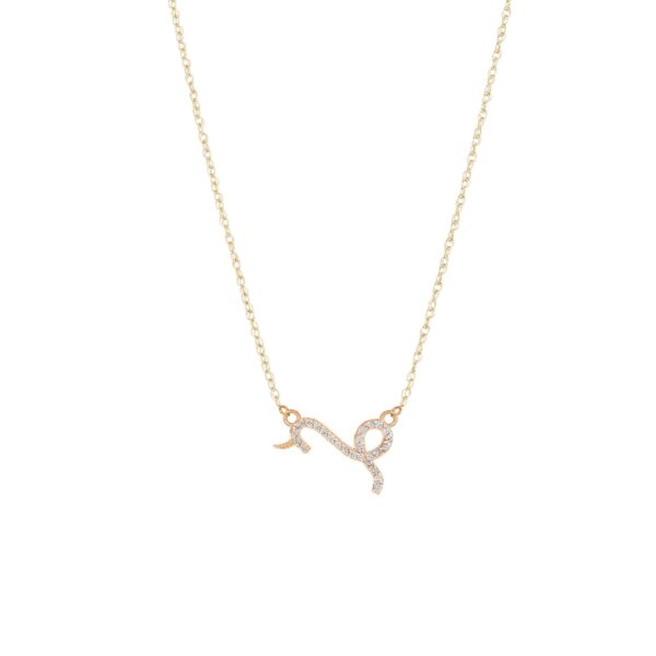 Diamond Embellished Capricorn Zodiac Pendant Necklace in 9ct Gold