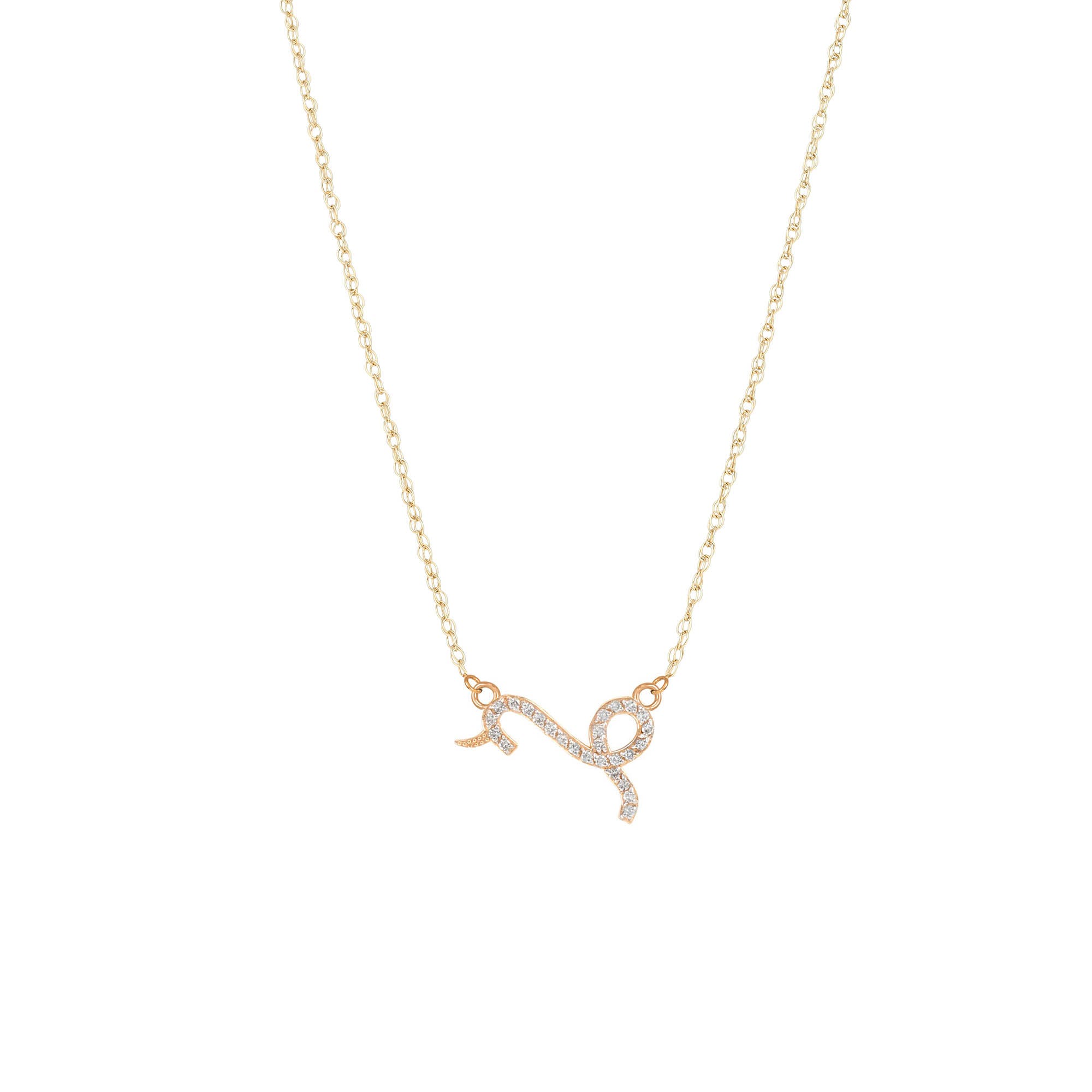 Diamond Embellished Capricorn Zodiac Pendant Necklace in 9ct Gold