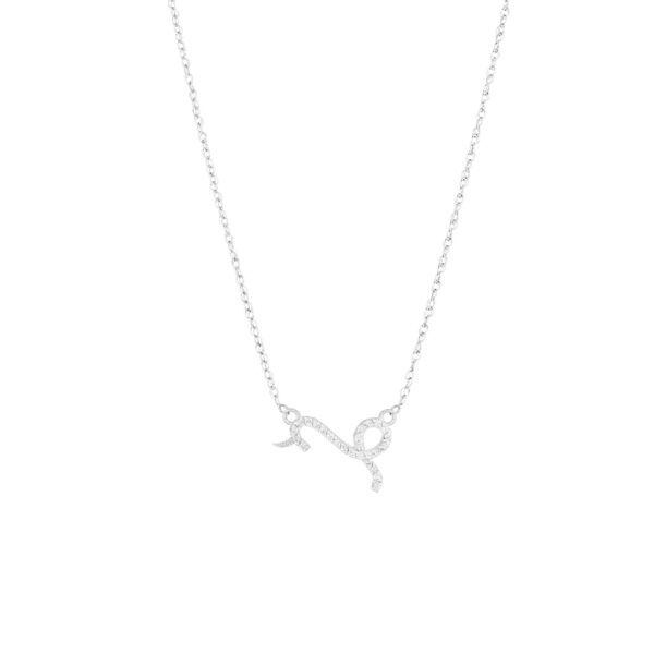 Diamond Embellished Capricorn Zodiac Pendant Necklace in 9ct White Gold