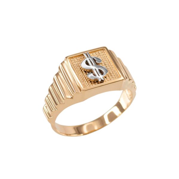 Men's Dollar Ring in 9ct Gold