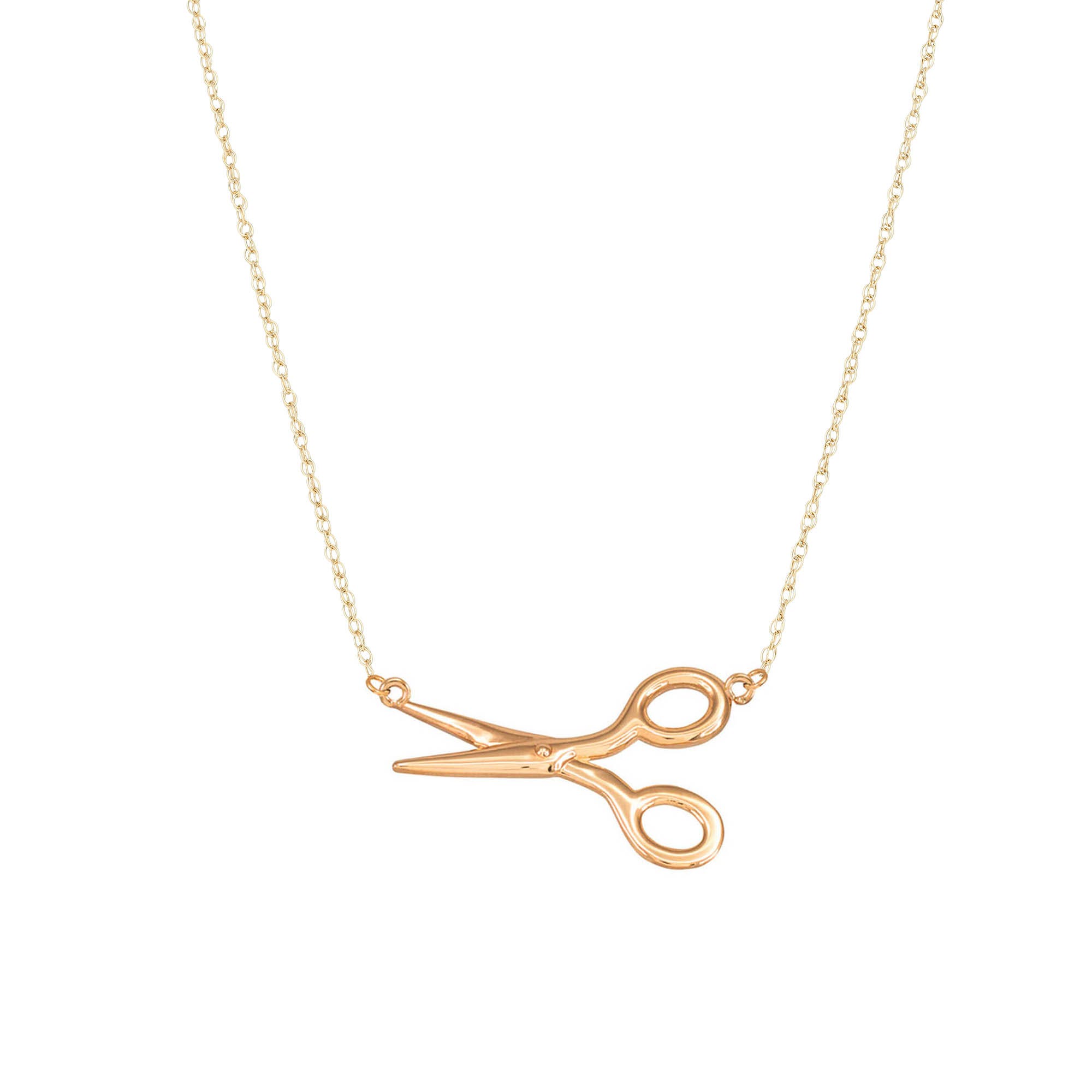 Scissor Pendant Necklace in 9ct Gold