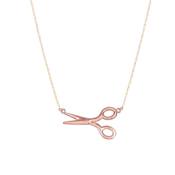 Scissor Pendant Necklace in 9ct Rose Gold