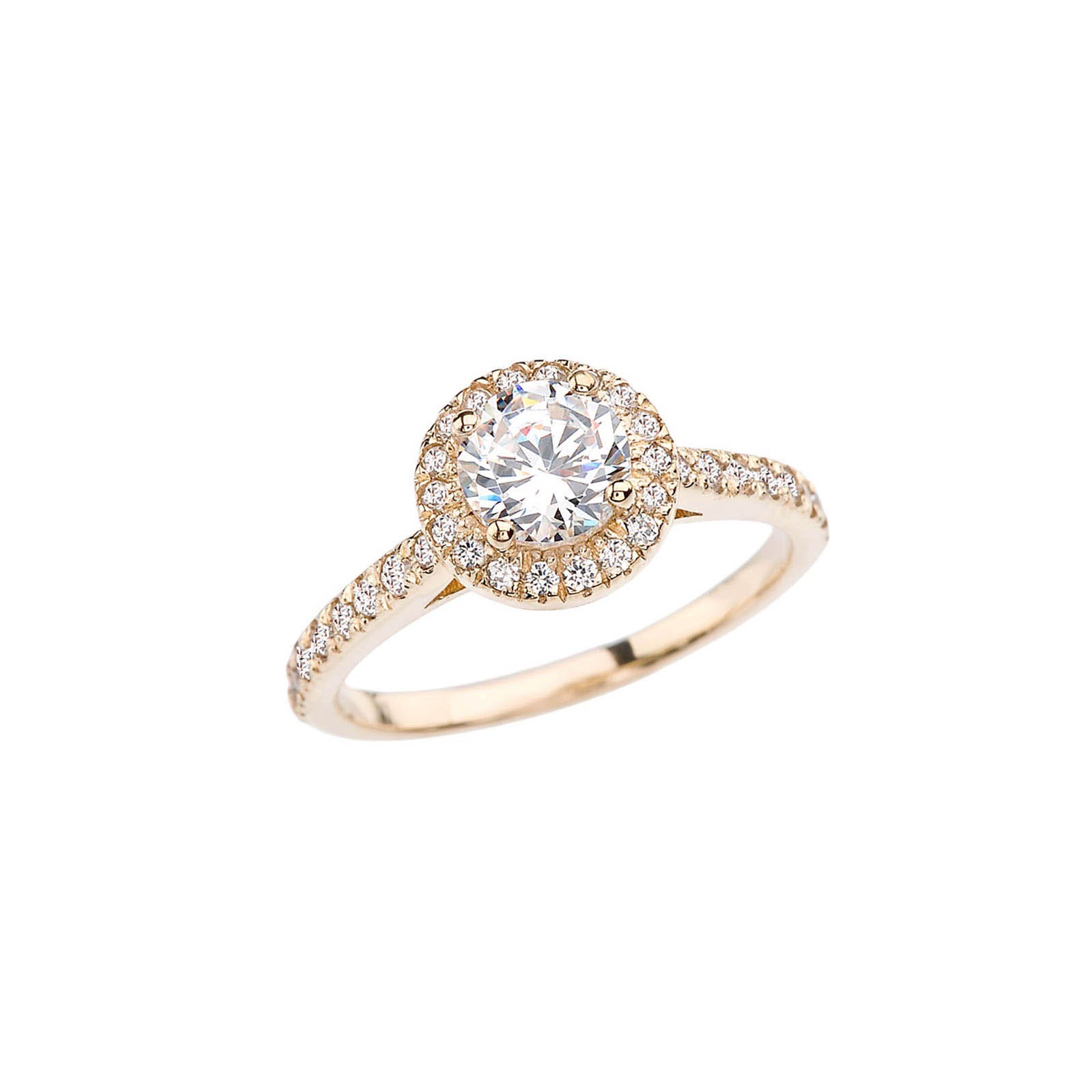 CZ Engagement Ring in 9ct Gold