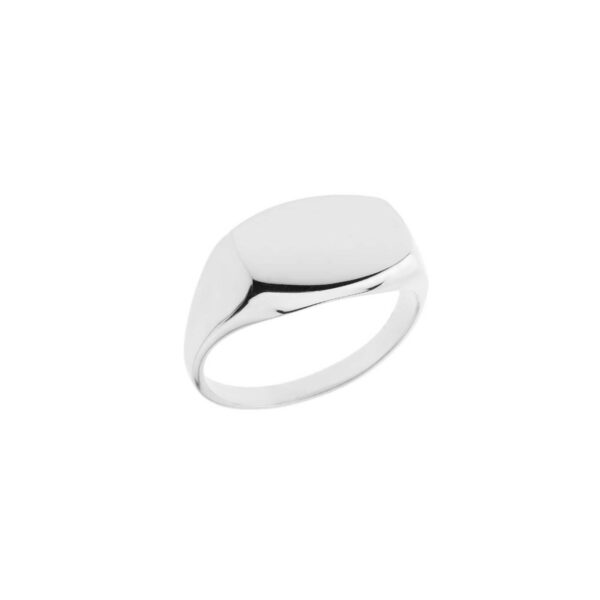 Rectangular Ring in 9ct White Gold