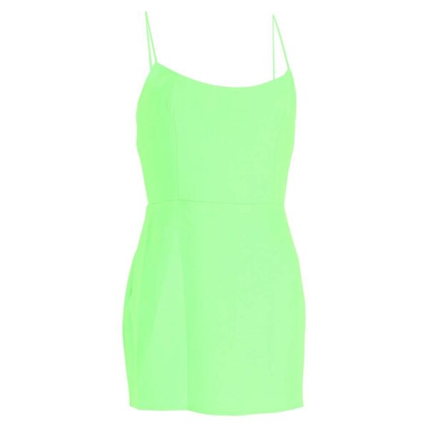 Alex Perry Women's Preloved Cayde Mini Sleeveless dress in Neon Green Polyester | Size: 40