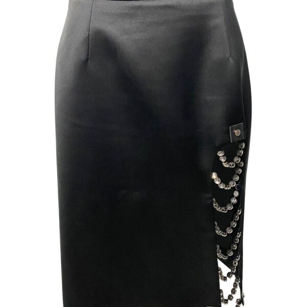 Christopher Kane Women's Preloved Cutout Skirt in Black Polyester | Size: 34
