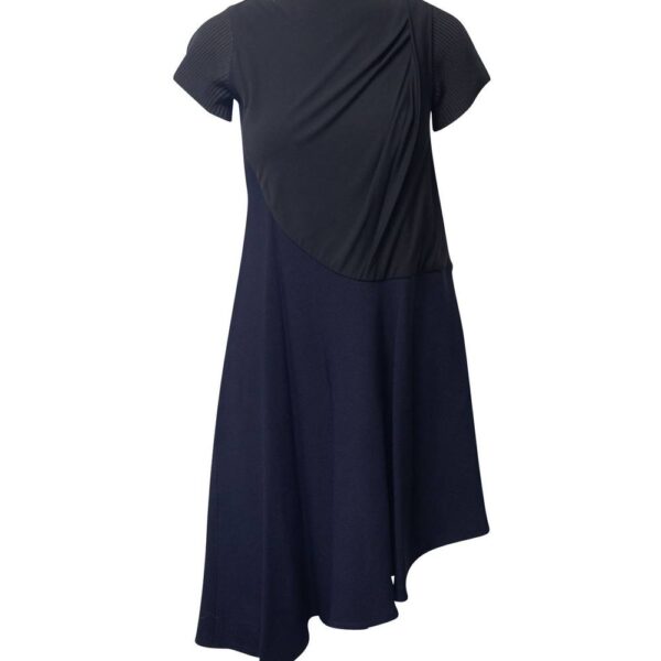 Balenciaga Women's Preloved Vintage Knit Dress in Navy Blue Rayon | Size: 32