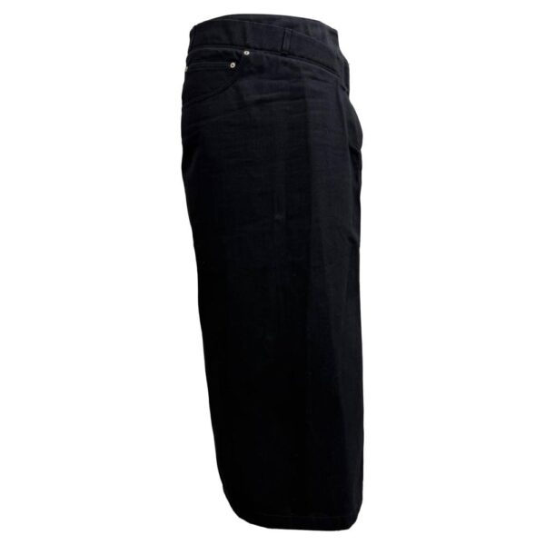 LOEWE Women's Preloved Deconstructed-Effect Midi Skirt in Black Cotton | Size: 38