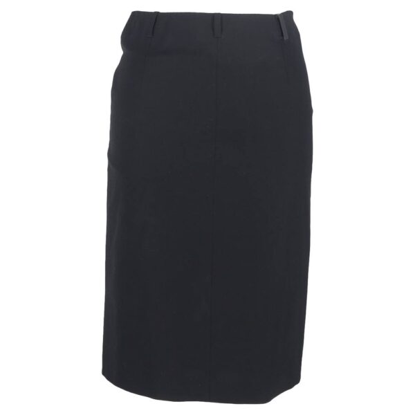 Gucci Women's Preloved Knee-Length Pencil Skirt with Belt Loops in Black Wool | Size: 34