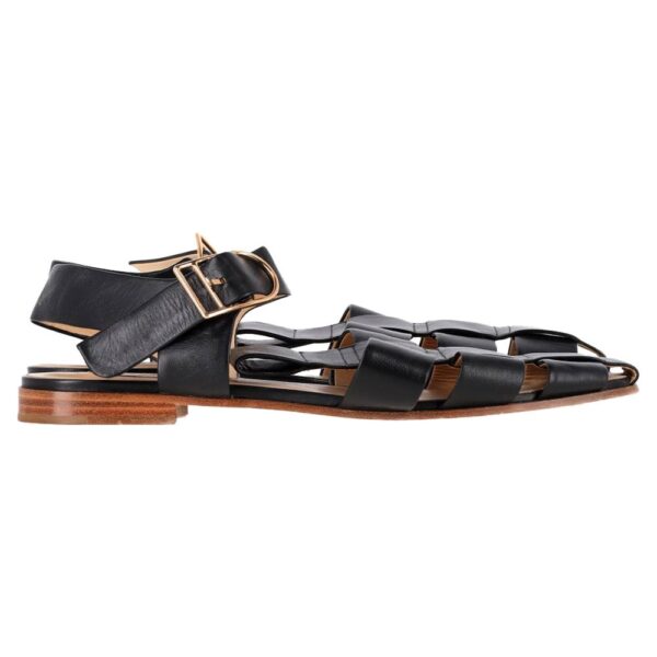 Gabriela Hearst Women's Preloved Zoey Sandals in Black Leather | Size: 8