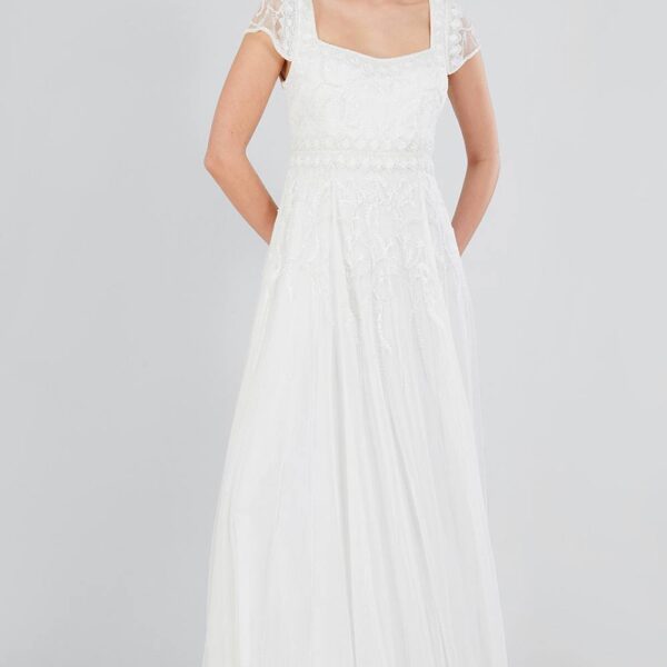 Monsoon Women's Simone Bridal Maxi Dress Ivory | Size: 6