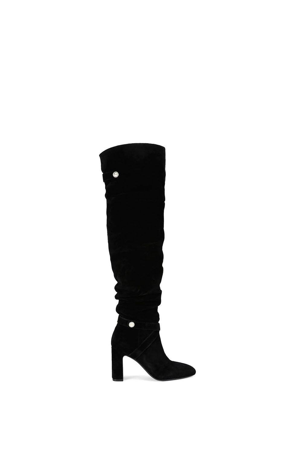Carvela Women's 'Jackpot Slouch Otk' Suede Boots in Black | Size: 5