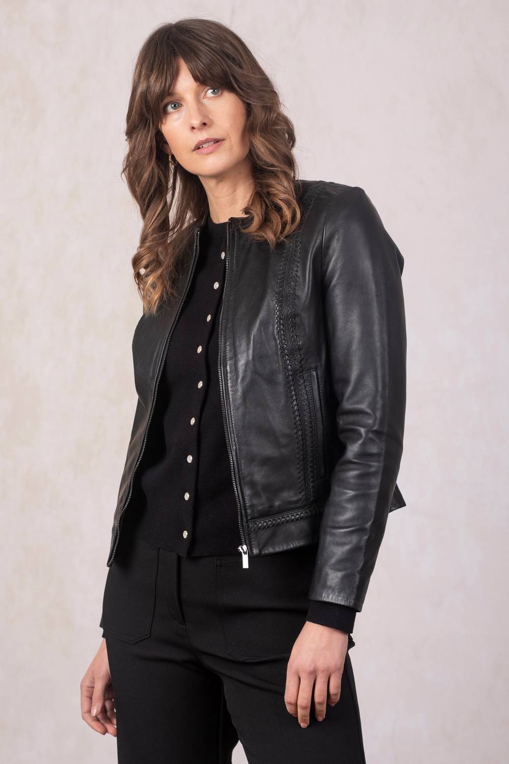 Lakeland Leather Women's 'Annaside' Leather Jacket in Black | Size: 8