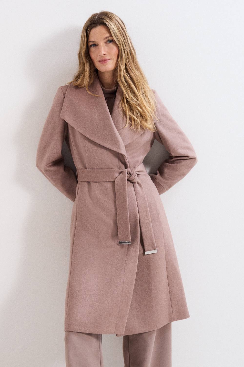 Phase Eight Women's Nicci Wool Coat in Taupe | Size: 10