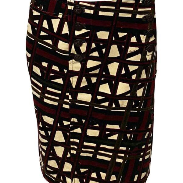 Gucci Women's Preloved Fantasy Skirt in Cotton | Size: 42
