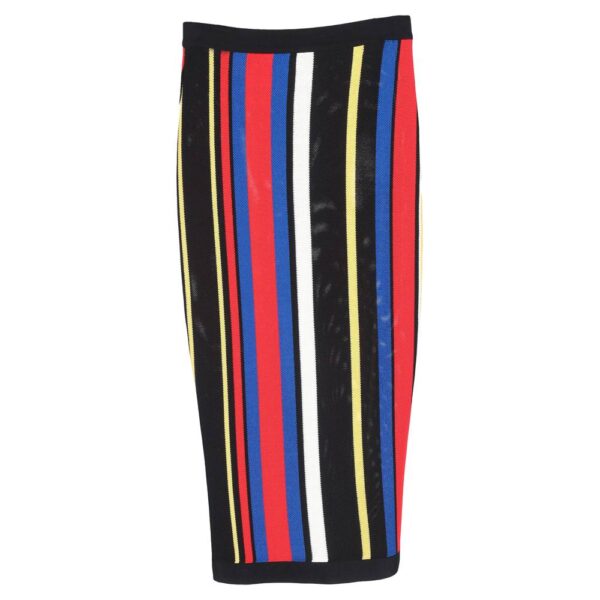 Balmain Women's Preloved Rainbow Striped Skirt in Viscose | Size: 38